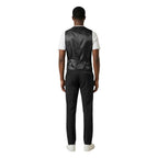 Mulish Black Polyester Three-Piece Suit