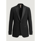 Mulish Black Polyester Three-Piece Suit