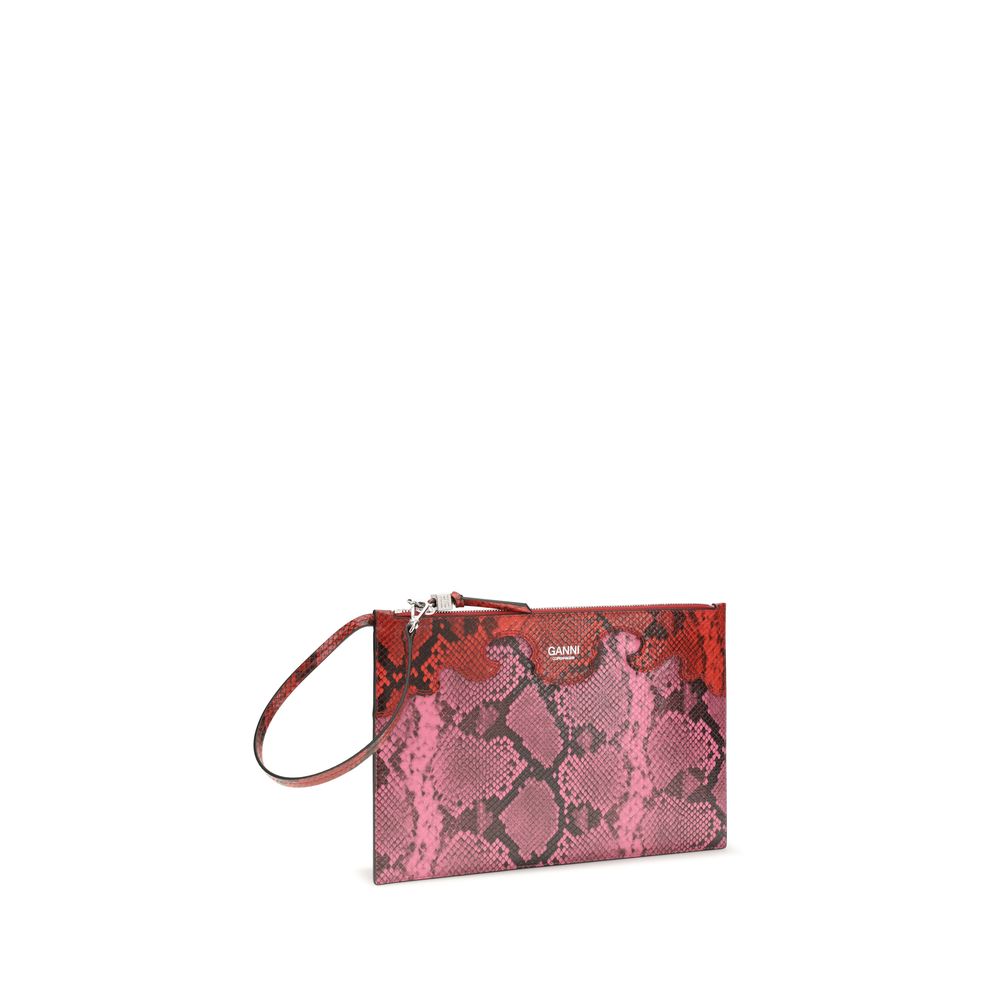 Ganni Multicolor Recycled Polyester Clutch Bag