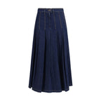 Max Mara Blue Denim Skirt