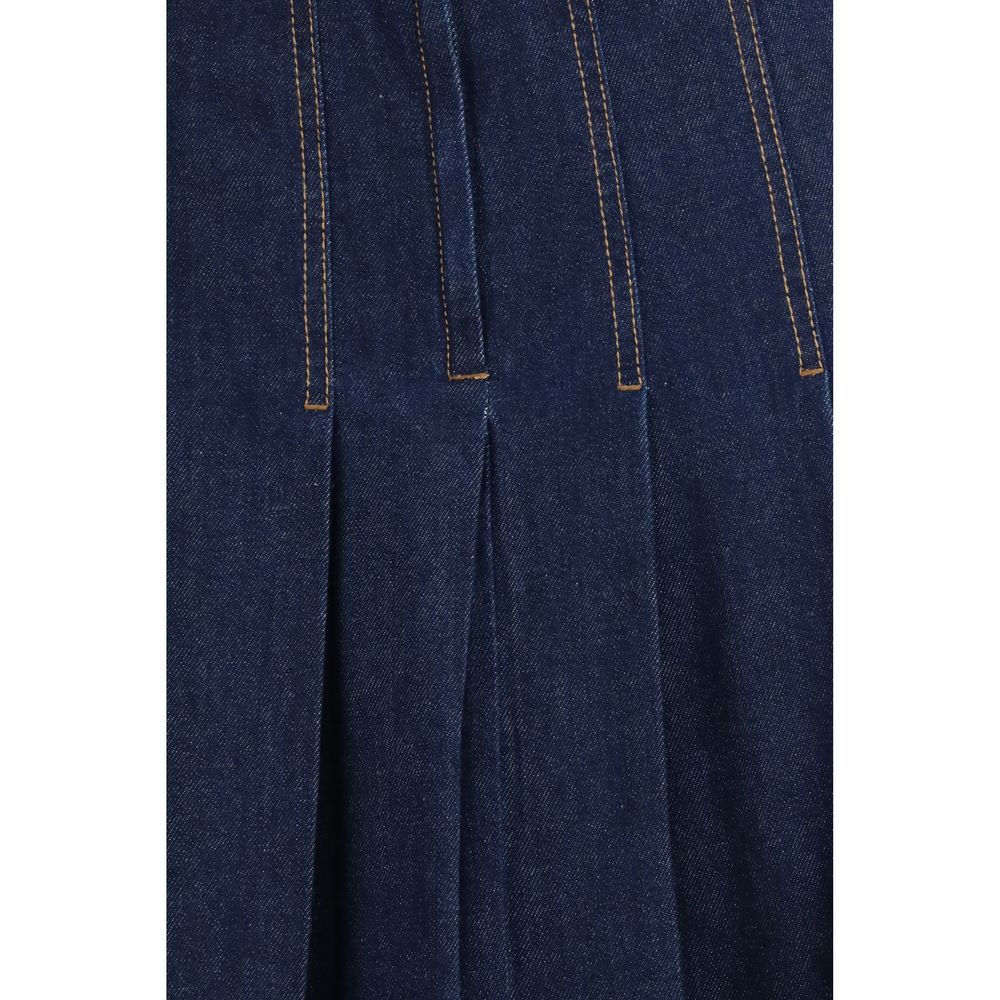Max Mara Blue Denim Skirt
