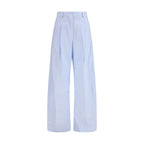 The Latest Blue Cotton Casual Pants