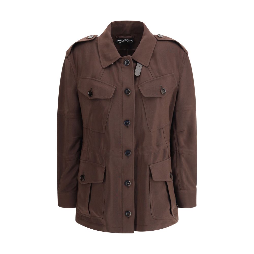 Tom Ford Brown Viscose Coat