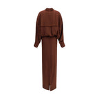 Petar Petrov Bordeaux Silk Casual Dress