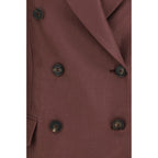 Brunello Cucinelli Bordeaux Linen Clothing