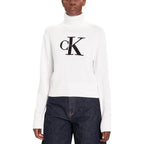 Calvin Klein Jeans White Cotton Turtleneck
