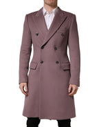 Dolce & Gabbana Brown Double Breasted Men Trench Coat Jacket