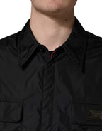 Dolce & Gabbana Black Logo Plaque Long Sleeves Shirt Jacket