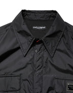 Dolce & Gabbana Black Logo Plaque Long Sleeves Shirt Jacket