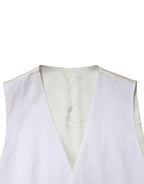 Dolce & Gabbana White SARTORIA Linen 2 Piece Men Formal Suit