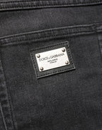 Dolce & Gabbana Black Cotton Stretch Regular SkinnyDenim Jeans