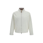 Brunello Cucinelli White Cotton Full-Length Jacket