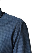 AGLINI Blue Cotton Slim Fit Collared LongSleeve Casual Shirt