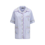 Dolce & Gabbana Blue Cotton Shortsleeve Shirt
