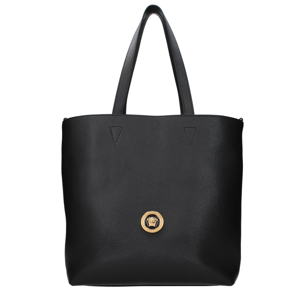 Versace Black Leather Shoulder Bag