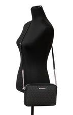 Michael Kors Jet Set Large East West Crossbody Black MK Signature