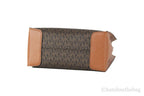 Michael Kors MICHAEL KORS Mercer 35S1GM9M2B Medium Logo And Leather Accordion Crossbody Bag In Brown