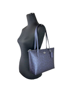 COACH Coach Signature Fiona Zip Tote Bag