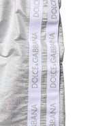 Dolce & Gabbana Silver Polyester Drawstring Men Shorts Swimwear