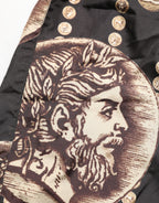 Dolce & Gabbana Black Roman Coin Print Swim Shorts Swimwear