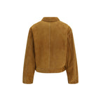 7FOR Beige Suede Leather Coat