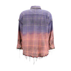 R13 Purple Cotton Pattern Shirt
