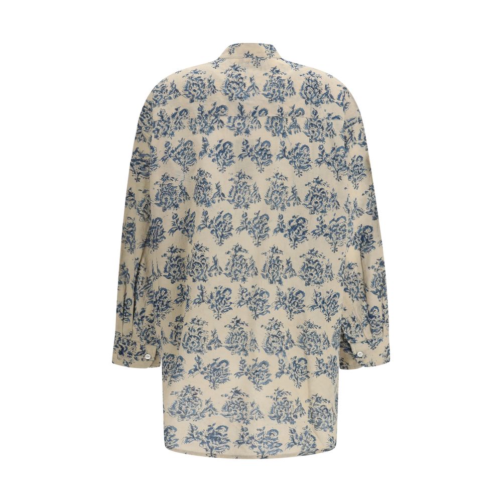 R13 Beige Cotton Pattern Shirt