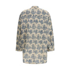R13 Beige Cotton Pattern Shirt