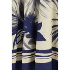 Sara Roka Blue Cotton Midi Skirt