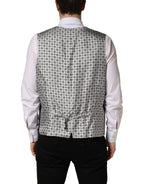 Dolce & Gabbana Navy Blue Wool Dress Formal Waistcoat Vest