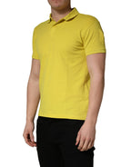 Invicta Yellow Short Sleeve Pique Men Cotton Polo Shirt T-shirt