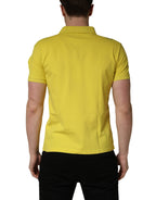 Invicta Yellow Short Sleeve Pique Men Cotton Polo Shirt T-shirt