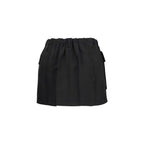 Prada Gray Linen Mini Skirt