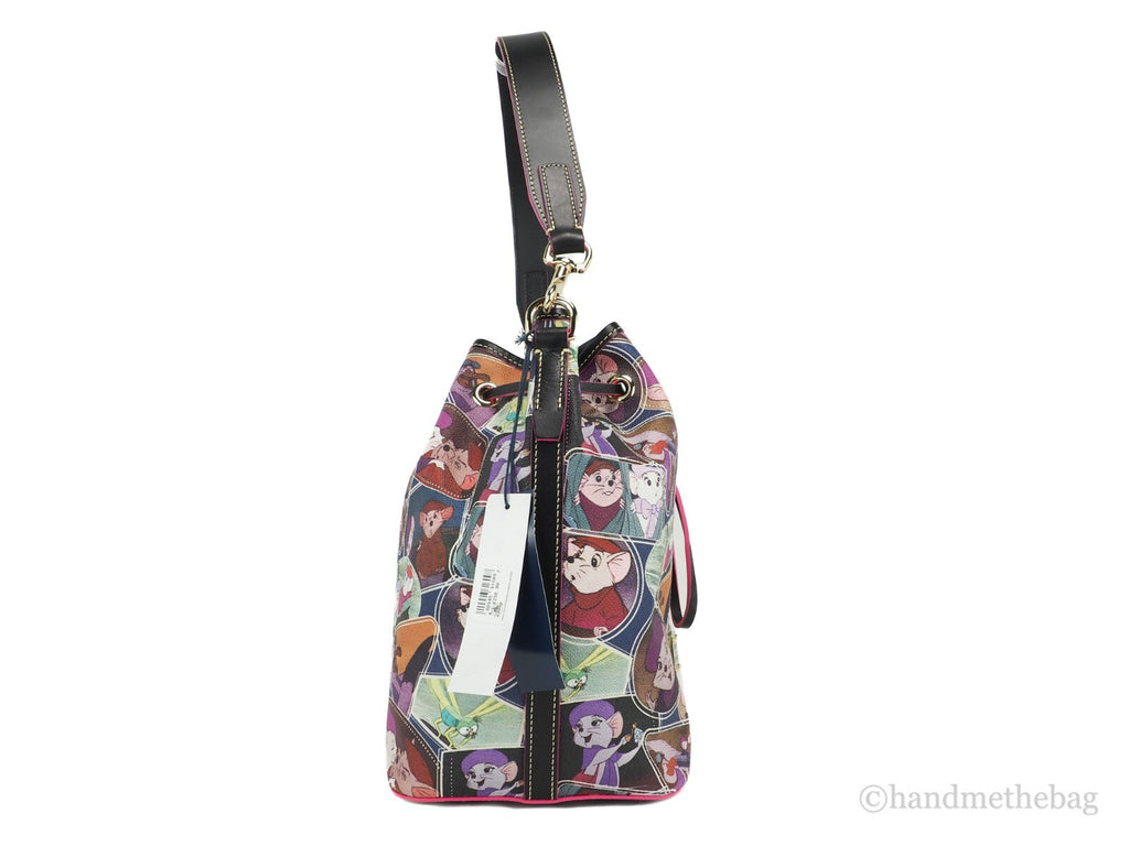 Dooney & Bourke Disney Rescuers Drawstring Bucket Shoulder Bag
