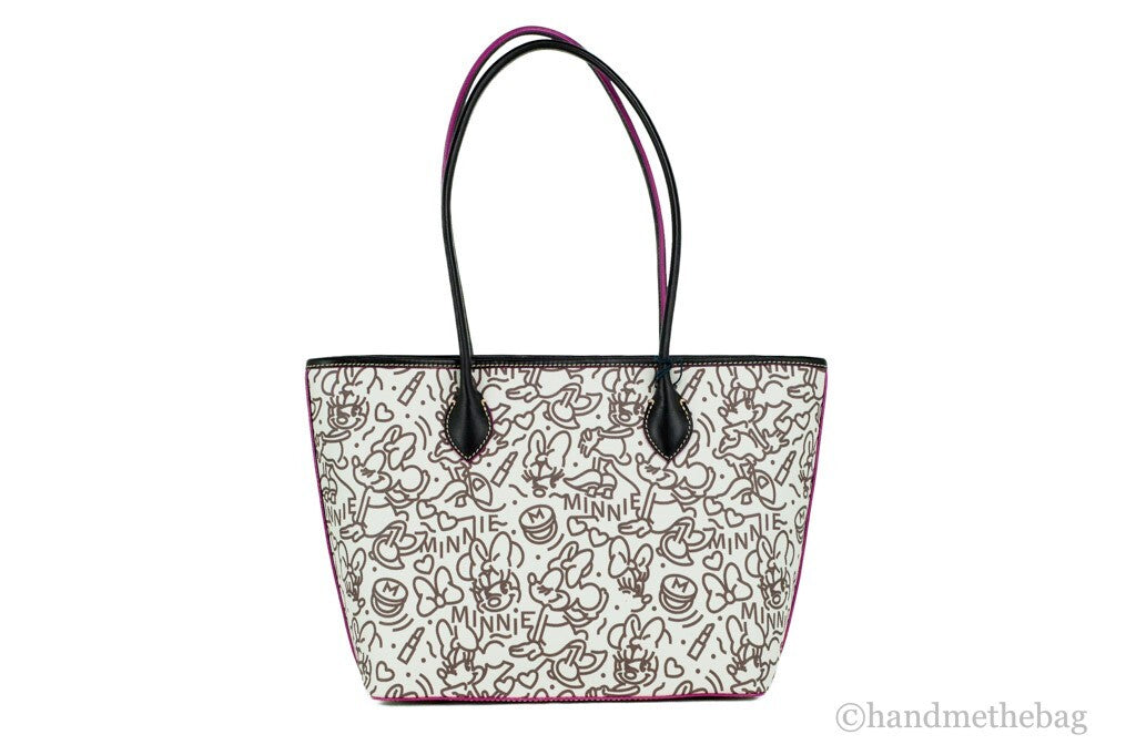 Dooney & Bourke Disney Medium Minnie Mouse Line Art Coated Cotton Tote Handbag