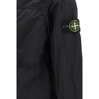 Stone Island Black Nylon Full-Length Jacket