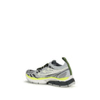 Off-White Multicolor Polyester Athletic Sneakers