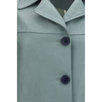 Chloé Blue Lamb Leather Leather Jacket