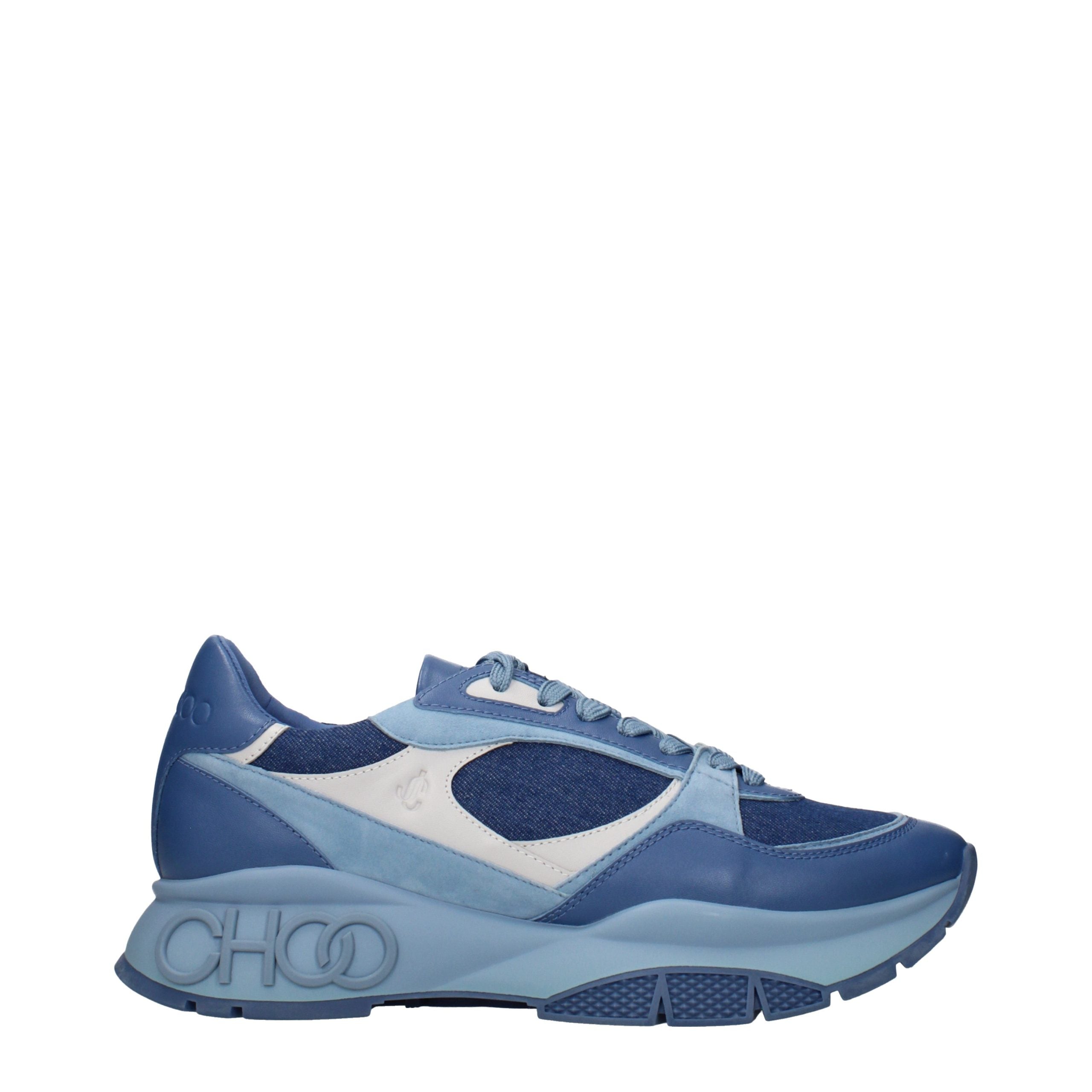 Jimmy Choo Blue Fabric Sneakers