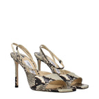 Jimmy Choo Multicolor Leather Stiletto Heel Sandals