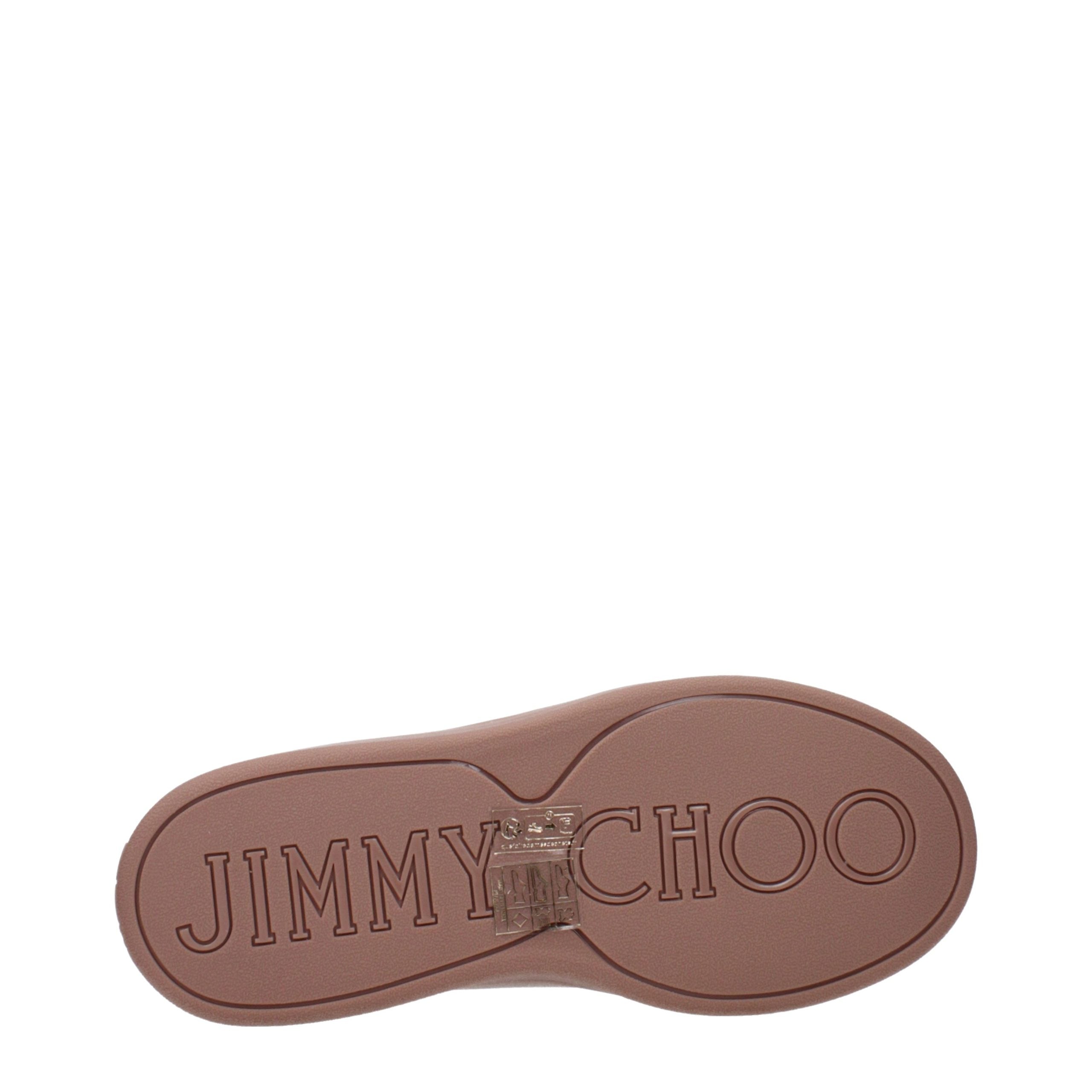 Jimmy Choo Pink Leather Low Top Sneakers