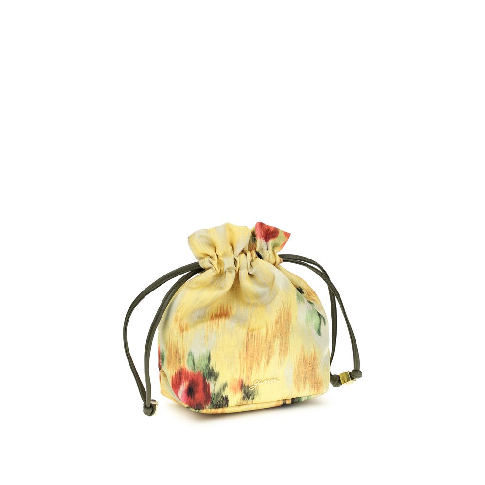 Ganni Bicolor Recycled Cotton Clutch Bag