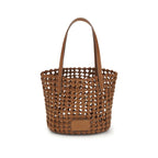 Staud Brown Calf Leather Bos Taurus Backet Bag