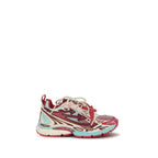 Off-White Multicolor Polyester Athletic Sneakers