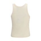 Maison Kitsuné Beige Cotton Sleeveles T-Shirt