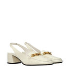 Jimmy Choo Beige Leather Slip-On Loafers