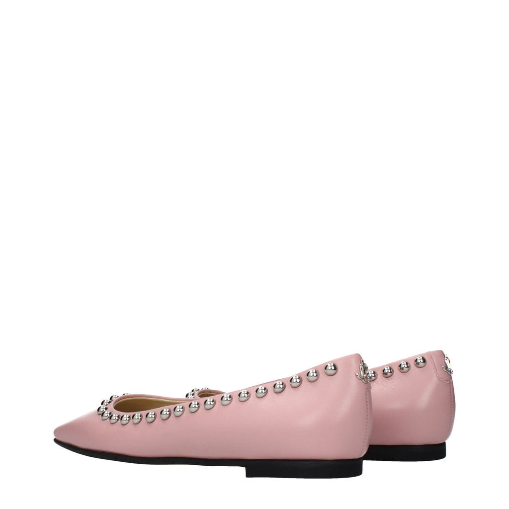 Jimmy Choo Pink Leather Ballet Flats