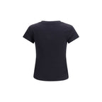 Ganni Black Cotton T-Shirt
