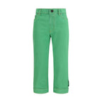 Versace Bicolor Cotton Cropped Jeans