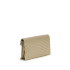 Saint Laurent Beige Calf Leather Bos Taurus Shoulder Bag